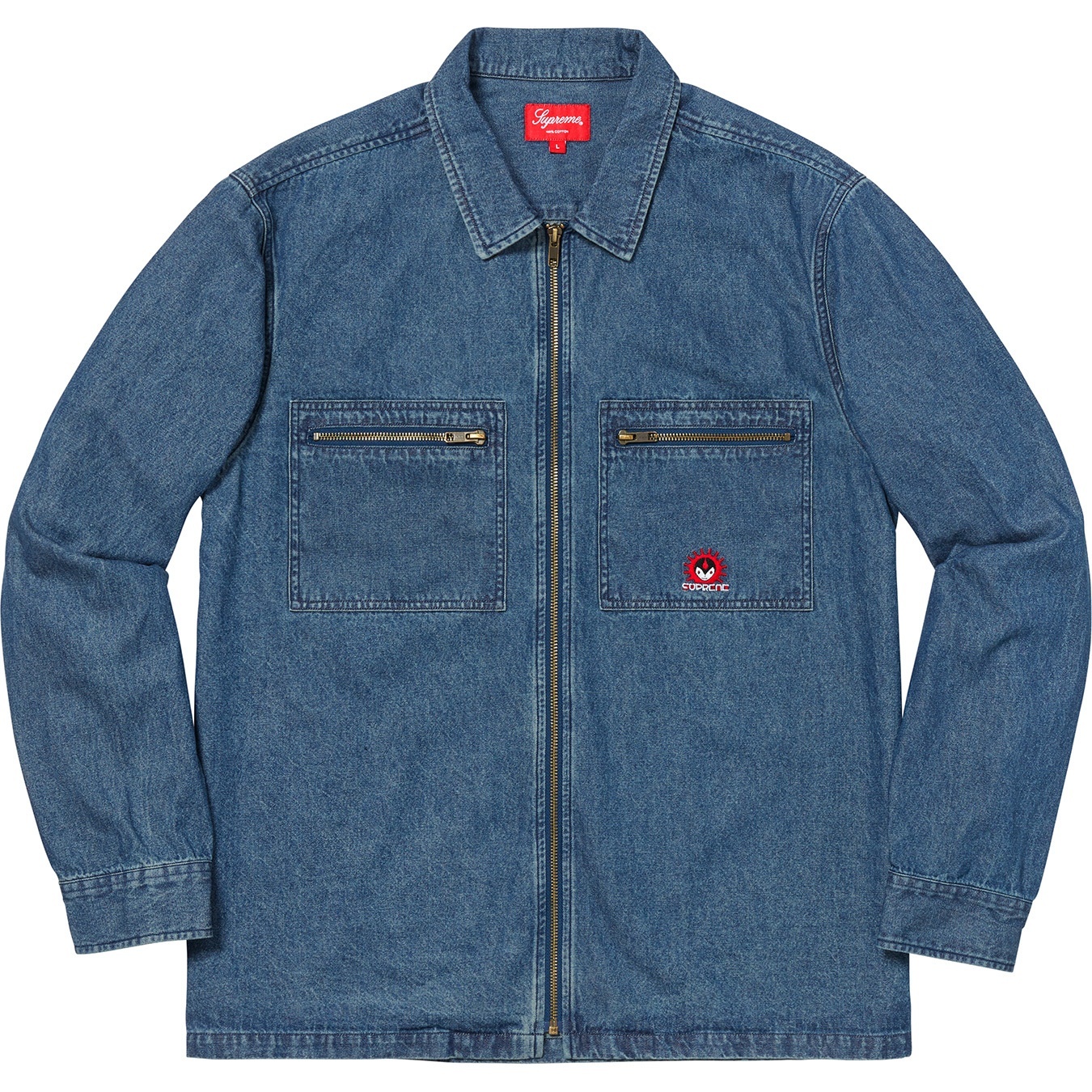 Vampire Denim Zip Up Shirt view 3